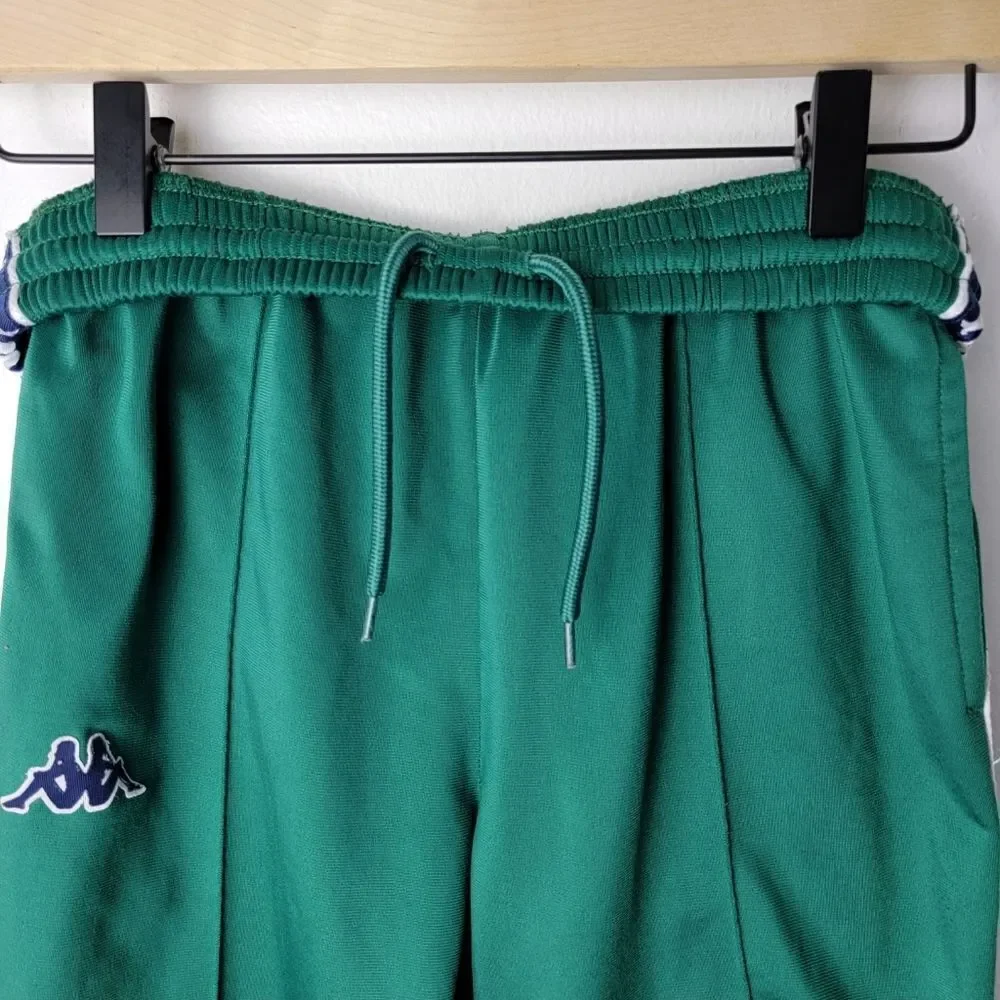 Kappa Green & Navy 222 Banda Track Pants Size Medium